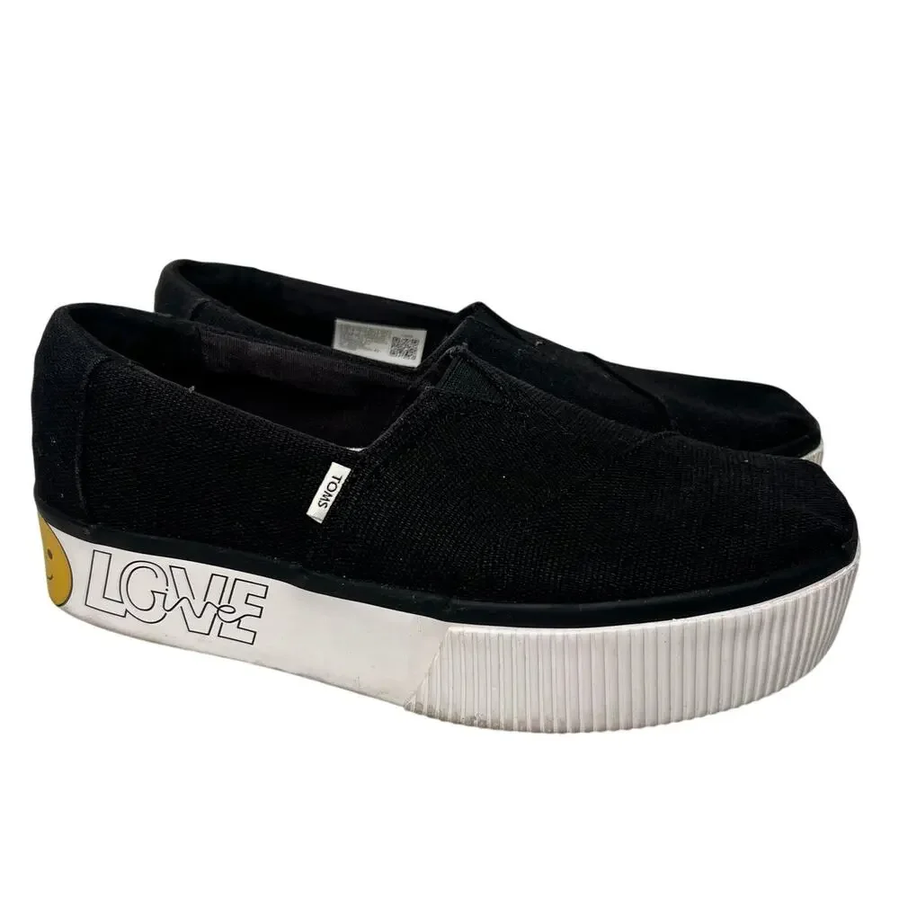 Toms Platform Alpargata Boardwalk Shoes Size 6